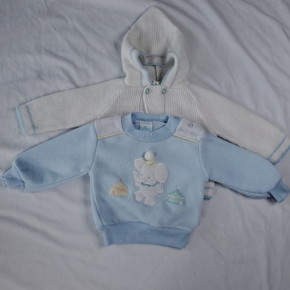 Vintage Baby Knit Sweater Bundle 0-3 months - Picture 3 of 11